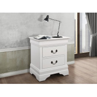 Coaster Furniture 204692 Louis Philippe 2-drawer Nightstand White